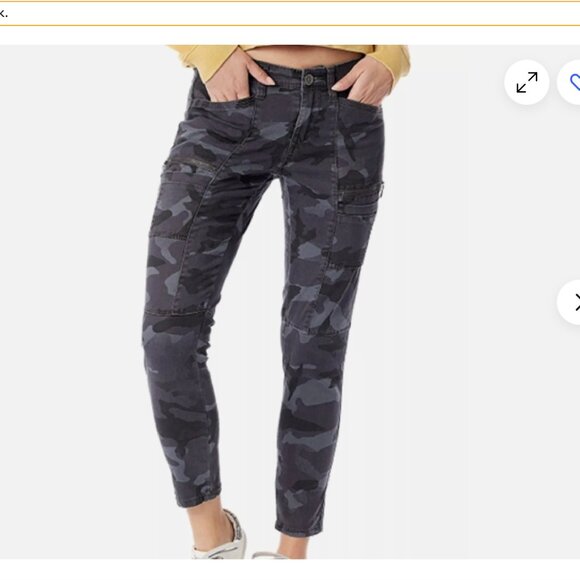 UNIONBAY Pants - UNIONBAY Blaire Gray Camo Utility Zip Skinny Pant Junior/Women's Size 6